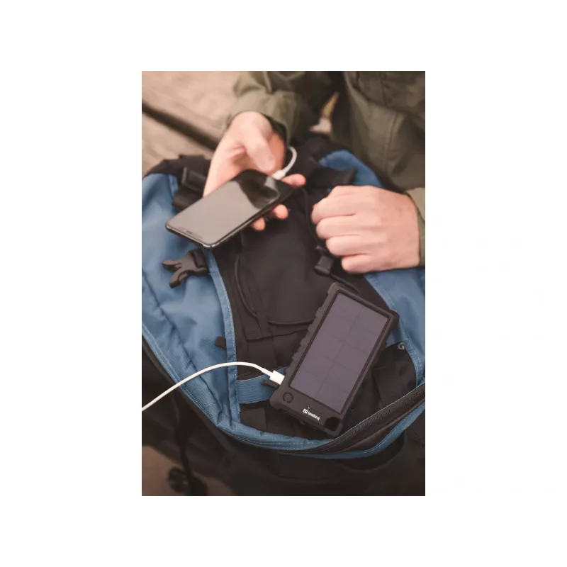 Sandberg Outdoor Solar Powerbank 10000, 10000 mAh, čierna