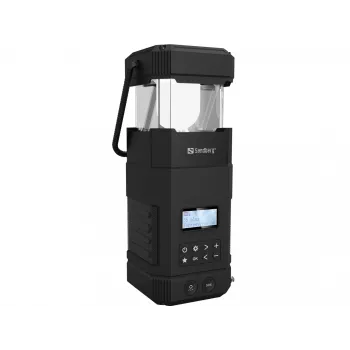 Sandberg Survivor Lantern All-in1 10000, baterková kempingová lampa, čierna, IPX5, LED, USB C, batéria