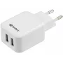 Sandberg AC Charger Dual USB 2.4+1A EU, interiérová, AC, USB, 5 V, čierna, biela