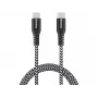Sandberg Survivor USB-C kábel 1M 100W, 1 m, USB C, USB C, USB 2.0, čierny, sivý
