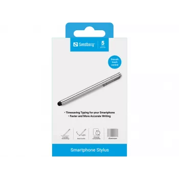 Sandberg Smartphone Stylus, mobilný telefón/smartphone, strieborná, 5 g, 140 mm, 7 mm, 7 mm