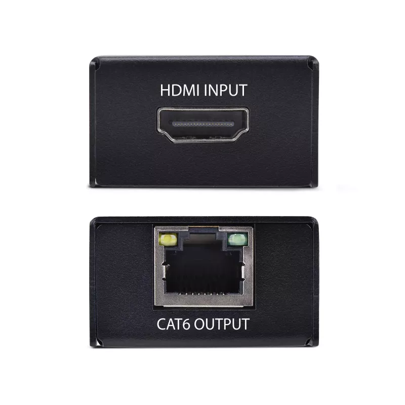 StarTech.com HDMI extender cez CAT5e/CAT6, 4K 60Hz, do 200ft (60m), sada vysielača a prijímača, napájanie cez kábel, kompaktný dizajn