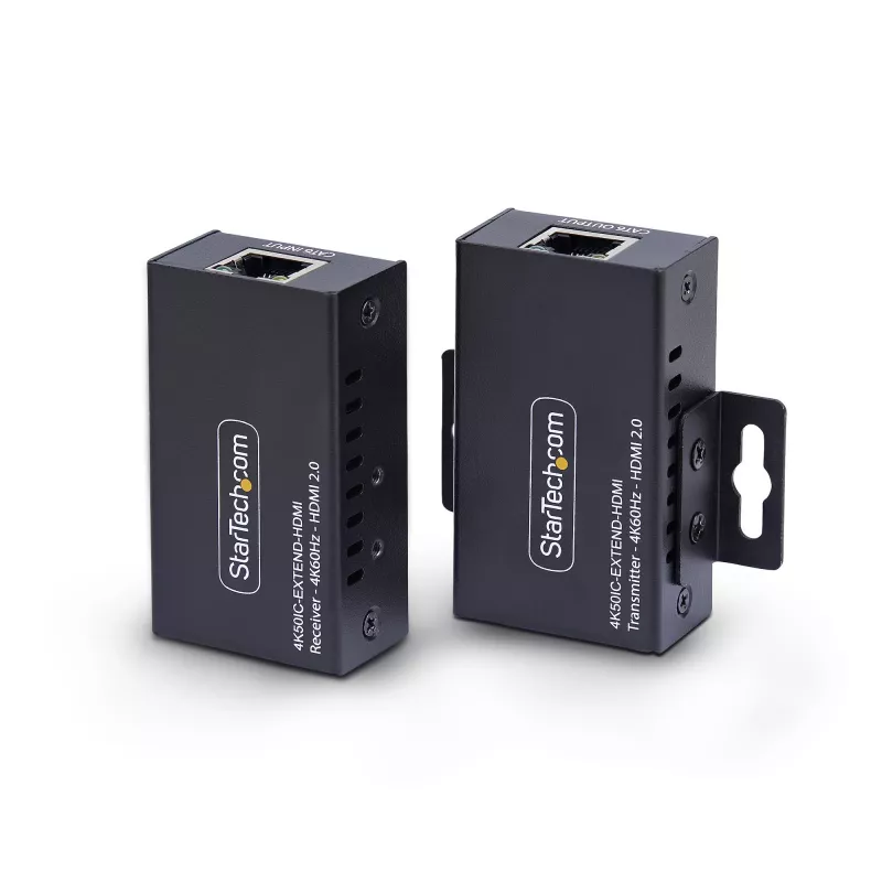 StarTech.com HDMI extender cez CAT5e/CAT6, 4K 60Hz, do 200ft (60m), sada vysielača a prijímača, napájanie cez kábel, kompaktný dizajn