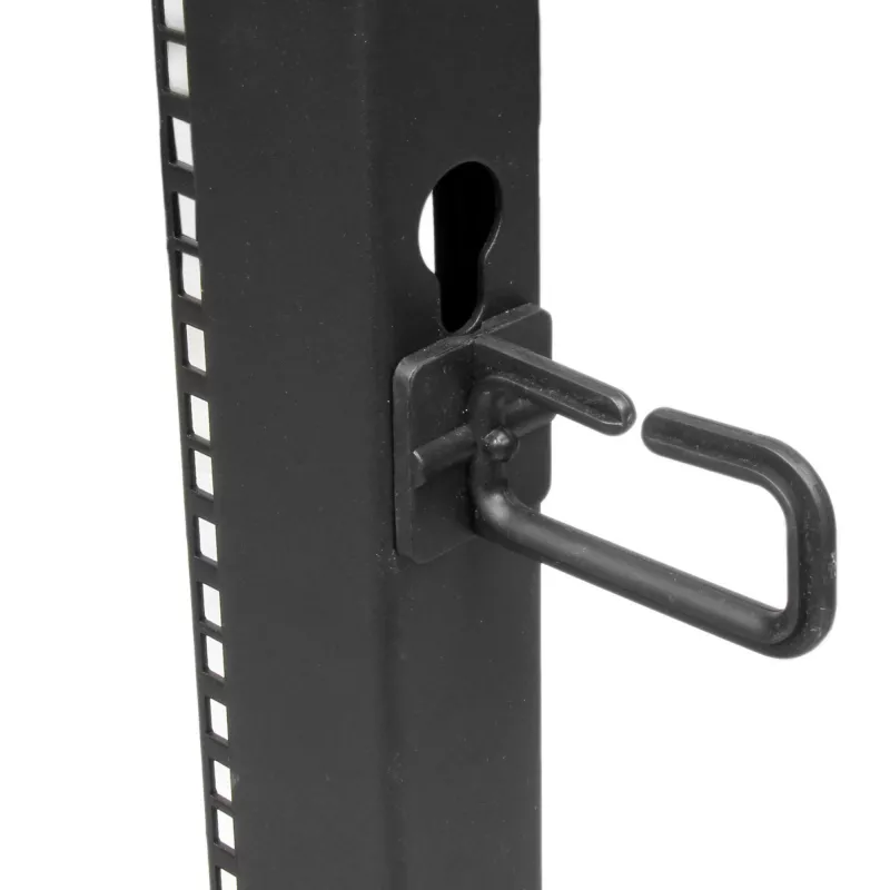 StarTech.com 4-stĺpový 12U mobilný open-frame serverový rack, štvrstĺpový 19-palcový sieťový rack s kolieskami, pojazdný rack s nastaviteľnou hĺbkou pre počítače/AV/dáta/IT vybavenie – kolieska, vyrovnávacie nožičky alebo montáž na podlahu
