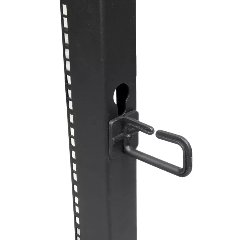 StarTech.com 4-stĺpový 15U mobilný open-frame serverový rack, štvrstĺpový 19-palcový sieťový rack s kolieskami, pojazdný rack s nastaviteľnou hĺbkou pre počítače/AV/dáta/IT vybavenie – otočné kolieska, vyrovnávacie nožičky alebo montáž na podlahu