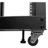 StarTech.com 4-stĺpový 25U mobilný open-frame serverový rack, štvrstĺpový 19-palcový sieťový rack s kolieskami, pojazdný rack s nastaviteľnou hĺbkou pre počítače/AV/dáta/IT vybavenie – kolieska, vyrovnávacie nožičky alebo montáž na podlahu