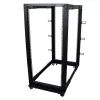 StarTech.com 4-stĺpový 25U mobilný open-frame serverový rack, štvrstĺpový 19-palcový sieťový rack s kolieskami, pojazdný rack s nastaviteľnou hĺbkou pre počítače/AV/dáta/IT vybavenie – kolieska, vyrovnávacie nožičky alebo montáž na podlahu