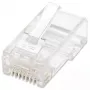 Intellinet RJ45 modulárny konektor, Cat6, UTP, 2-zinkový, pre lankový vodič, 15 µ pozlátené kontakty, balenie 100 ks