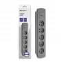 Power Extension Qoltec 50275 1.8m 5 AC zásuviek interiérová sivá
