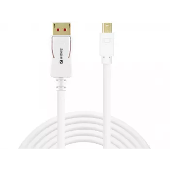 Sandberg DP-MiniDP 1.4 8K60Hz 2m, 2 m, DisplayPort, Mini DisplayPort, konektor samec, konektor samec, 7680 x 4320 pixelov