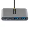 StarTech.com 4-portový USB-C hub so 100W Power Delivery Pass-Through – 2x USB-A + 2x USB-C – USB 3.0 5Gbps – 1ft (30cm) dlhý kábel – prenosný USB Type-C na USB-A/C hub