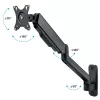 Techly ICA-LCD G112E otočný nástenný držiak s plynovou pružinou, pre 1 displej 17-32 palcov (43-81,3 cm), 9 kg