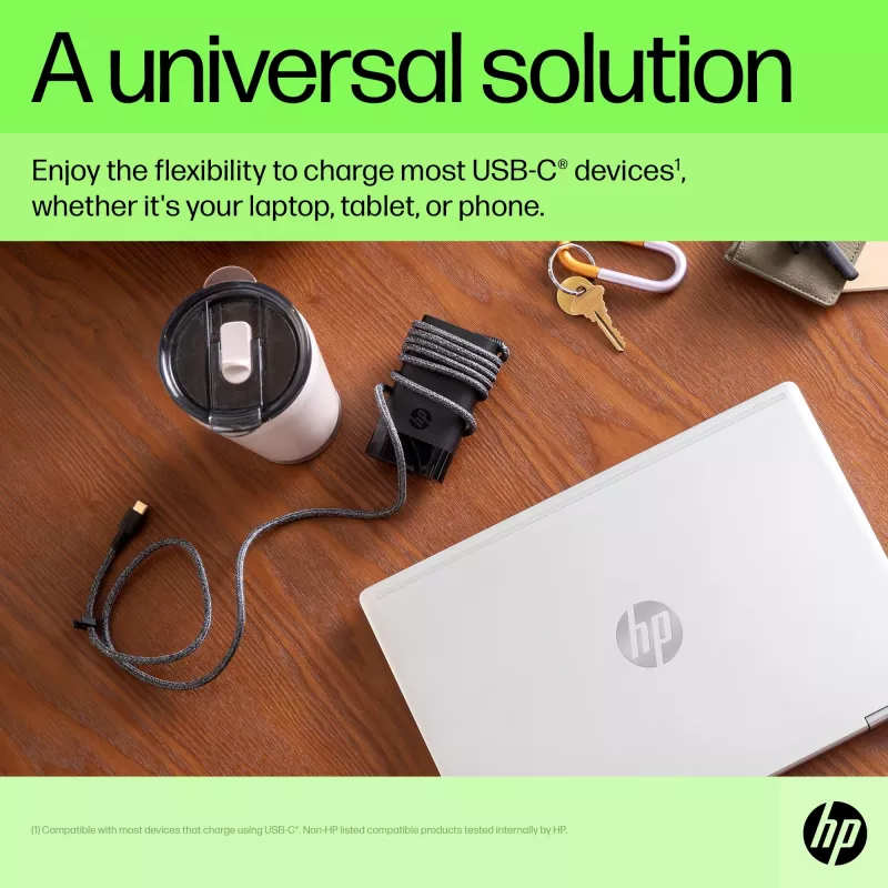 HP USB-C 65W nabíjačka na notebook, notebook, interiér, 90 V, 47 - 63 Hz, 65 W, 5 - 20 V