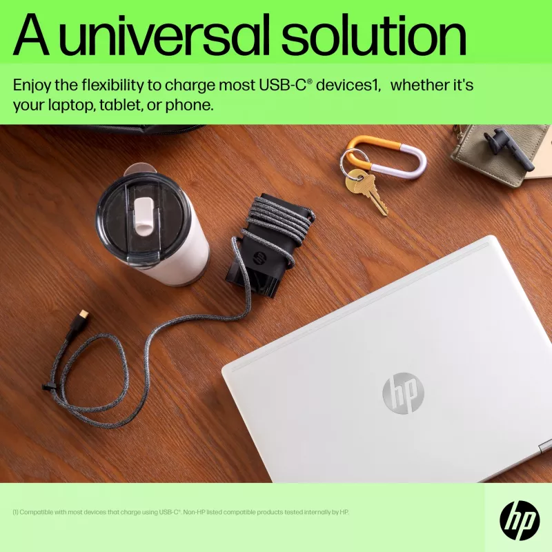 HP USB-C 65W nabíjačka na notebook, notebook, interiér, 90 V, 47 - 63 Hz, 65 W, 5 - 20 V