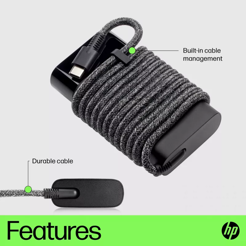 HP USB-C 65W nabíjačka na notebook, notebook, interiér, 90 V, 47 - 63 Hz, 65 W, 5 - 20 V