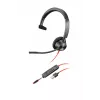 HP Poly Poly Blackwire 3315 USB-A headset, káblový, 20 - 20000 Hz, kancelária/call centrum, 102 g, headset, čierna, červená