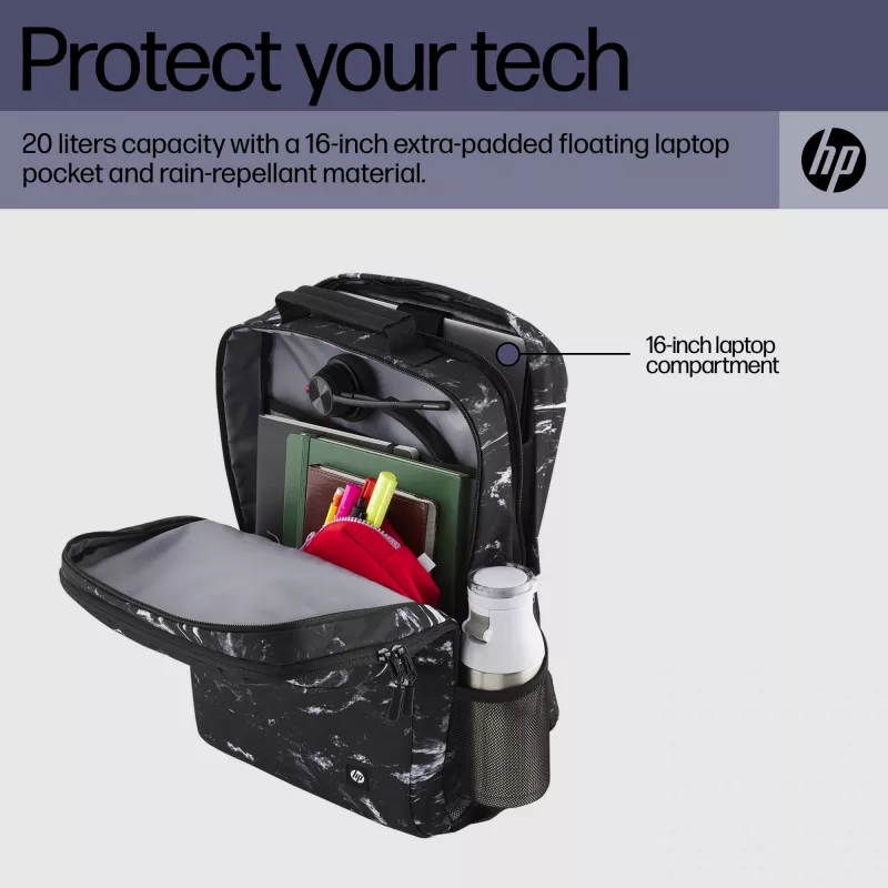 HP 7J592AA Campus XL batoh, 16 palcov (40,6 cm), 20 l, 620 g, Marble Stone