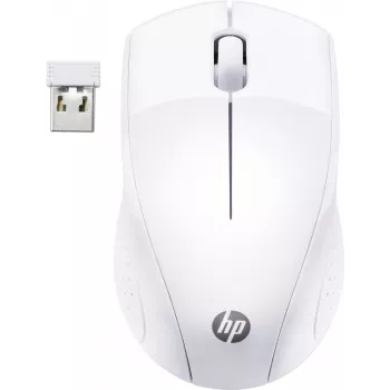 HP Wireless myš 220 (snehobiela), optická, RF Wireless, biela