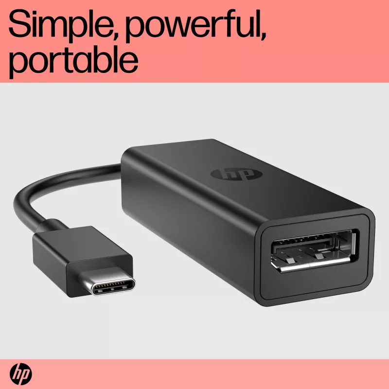 HP 8Y8Y1AA adaptér z USB-C na DisplayPort G2, 8K (7680 x 4320), čierny