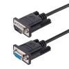 StarTech.com 3m RS232 sériový nulový modemový kábel, crossover sériový kábel s Al-Mylar tienením, DB9 sériový COM port kábel samica na samca, kompatibilný so zariadeniami DTE, čierny, F/M