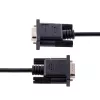 StarTech.com 3m RS232 sériový nulový modemový kábel, crossover sériový kábel s Al-Mylar tienením, DB9 sériový COM port kábel samica na samca, kompatibilný so zariadeniami DTE, čierny, F/M