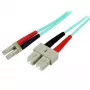 StarTech.com 2m (6ft) LC/UPC na SC/UPC OM3 multimódový optický kábel, plný duplex 50/125µm zipcord optický kábel, 100G, nízky útlm vloženia, LSZH optický patch kábel