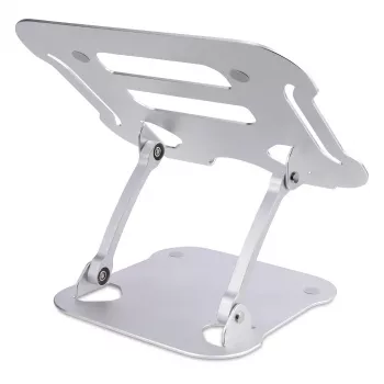 StarTech.com stojan na notebook na stôl, ergonomický stojan na notebook výškovo nastaviteľný, hliník, prenosný, podporuje až 10 kg, skladací držiak na notebook na stôl – uhlové zvýšenie/stojan na notebook