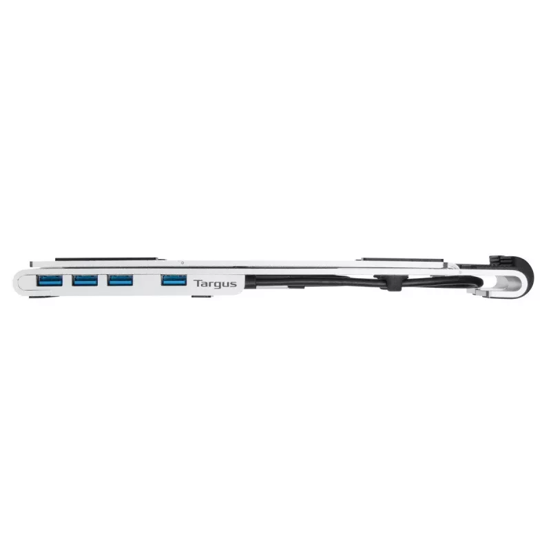 Targus AWU100205GL stojan na notebook so 4-portovým USB hubom, 25,4–39,6 cm (10–15,6 palca), strieborný