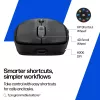 HP 700 nabíjateľná bezdrôtová myš, obojručná, RF Wireless + Bluetooth, 6000 DPI, čierna