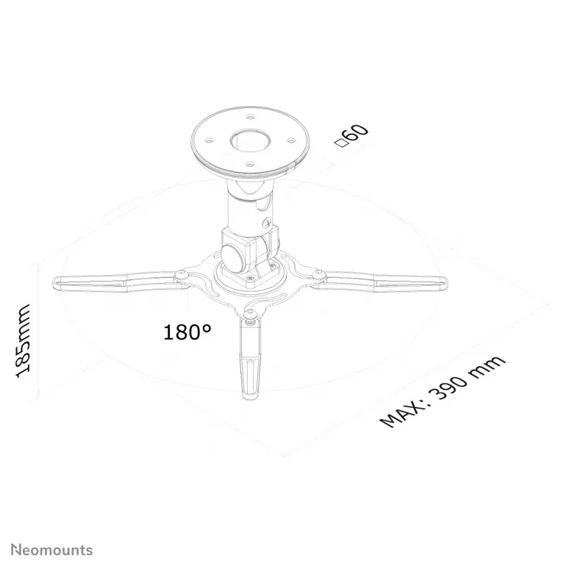 Neomounts BEAMER-C50 stropný držiak na projektor - V 18,5 cm - plne pohyblivý