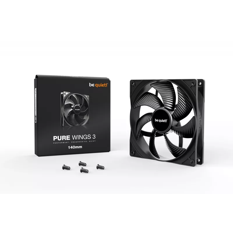 be quiet! Pure Wings 3 140mm ventilátor do počítačovej skrine 14 cm čierny 1 kus