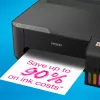 Atramentová tlačiareň Epson EcoTank L1230 farebná, 4 kazety, A4, 5760x1440 DPI, čierna