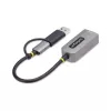 StarTech.com USB-C na Ethernet adaptér s USB-A dongle, 10/100/1000 Mbit/s, USB 3.0 na Gigabit Ethernet sieťový adaptér, 15 cm pevný kábel, USB GbE adaptér