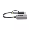 StarTech.com USB-C na Ethernet adaptér s USB-A dongle, 10/100/1000 Mbit/s, USB 3.0 na Gigabit Ethernet sieťový adaptér, 15 cm pevný kábel, USB GbE adaptér