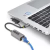 StarTech.com USB-C na Ethernet adaptér s USB-A dongle, 10/100/1000 Mbit/s, USB 3.0 na Gigabit Ethernet sieťový adaptér, 15 cm pevný kábel, USB GbE adaptér