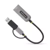 StarTech.com USB-C na Ethernet adaptér s USB-A dongle, 10/100/1000 Mbit/s, USB 3.0 na Gigabit Ethernet sieťový adaptér, 15 cm pevný kábel, USB GbE adaptér