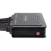 StarTech.com 2-portový KVM switch s DisplayPort káblom pre dva monitory, 4K 60Hz, kompaktný KVM switch s integrovanými 1,5 m USB-A/DisplayPort/audio káblami, napájaný zbernicou – prepínanie diaľkovým tlačidlom/hotkeymi