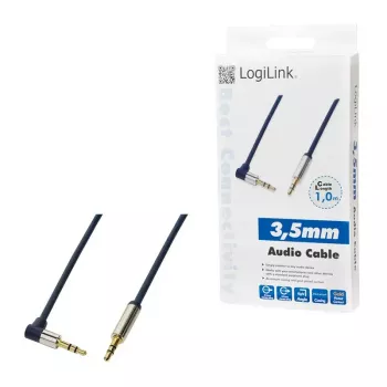 Audio kábel LogiLink 3,5 mm – 3,5 mm, 1 m, modrý