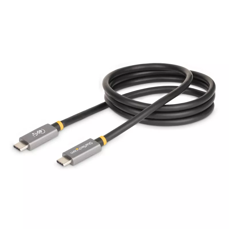 StarTech.com 1 m USB4 kábel, USB-IF certifikovaný USB-C kábel, 40 Gbit/s, USB Type-C dátový prenosový kábel, 100 W Power Delivery, 8K 60 Hz, kompatibilný s Thunderbolt 4/3/USB 3.2