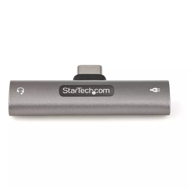 StarTech.com CDP235APDM audio a nabíjací adaptér USB-C s 3,5 mm TRRS konektorom na slúchadlá/headset a 60 W USB-C Power Delivery pass-through, pre telefón/tablet/notebook