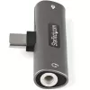 StarTech.com CDP235APDM audio a nabíjací adaptér USB-C s 3,5 mm TRRS konektorom na slúchadlá/headset a 60 W USB-C Power Delivery pass-through, pre telefón/tablet/notebook