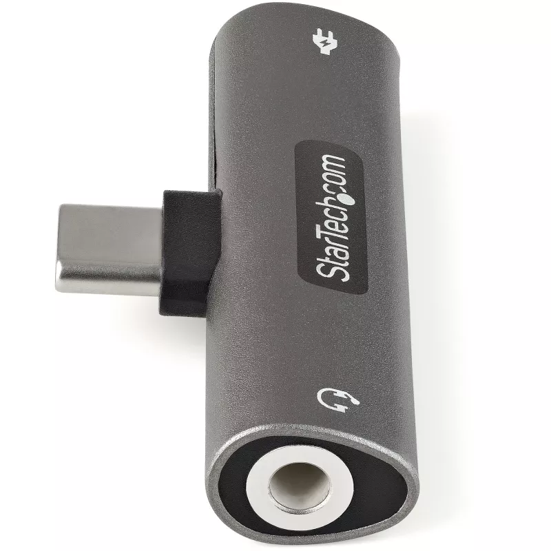 StarTech.com CDP235APDM audio a nabíjací adaptér USB-C s 3,5 mm TRRS konektorom na slúchadlá/headset a 60 W USB-C Power Delivery pass-through, pre telefón/tablet/notebook