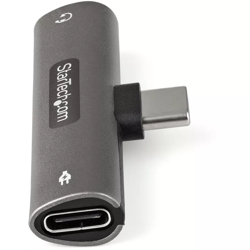 StarTech.com CDP235APDM audio a nabíjací adaptér USB-C s 3,5 mm TRRS konektorom na slúchadlá/headset a 60 W USB-C Power Delivery pass-through, pre telefón/tablet/notebook