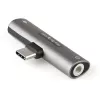 StarTech.com CDP235APDM audio a nabíjací adaptér USB-C s 3,5 mm TRRS konektorom na slúchadlá/headset a 60 W USB-C Power Delivery pass-through, pre telefón/tablet/notebook