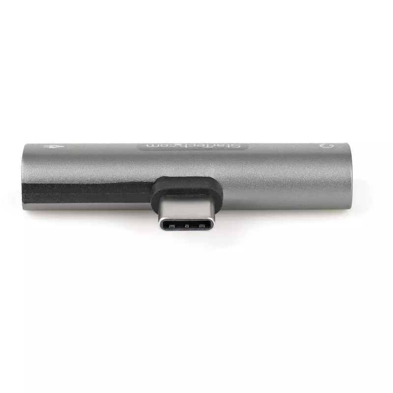 StarTech.com CDP235APDM audio a nabíjací adaptér USB-C s 3,5 mm TRRS konektorom na slúchadlá/headset a 60 W USB-C Power Delivery pass-through, pre telefón/tablet/notebook