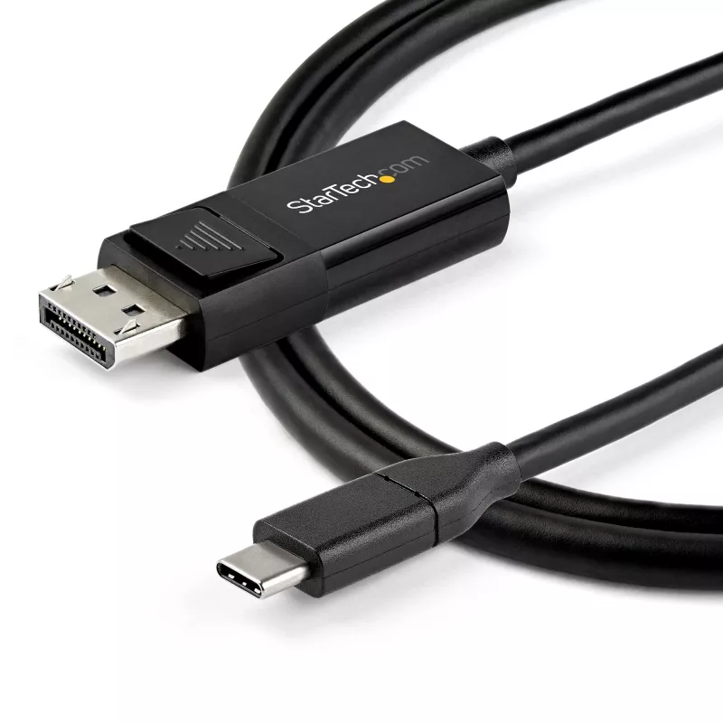 StarTech.com 1 m USB-C na DisplayPort 1.4 kábel 8K 60 Hz/4K – obojsmerný DP na USB-C alebo USB-C na DP reverzibilný video adaptér kábel – HBR3/HDR/DSC – USB Type-C/Thunderbolt monitor kábel