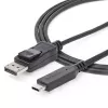 StarTech.com 6ft/1.8m USB-C na DisplayPort 1.4 kábel – 4K/5K/8K USB Type-C na DP 1.4 Alt Mode video adaptér konvertor – HBR3/HDR/DSC – 8K-60Hz-DP monitor kábel pre USB-C/Thunderbolt 3