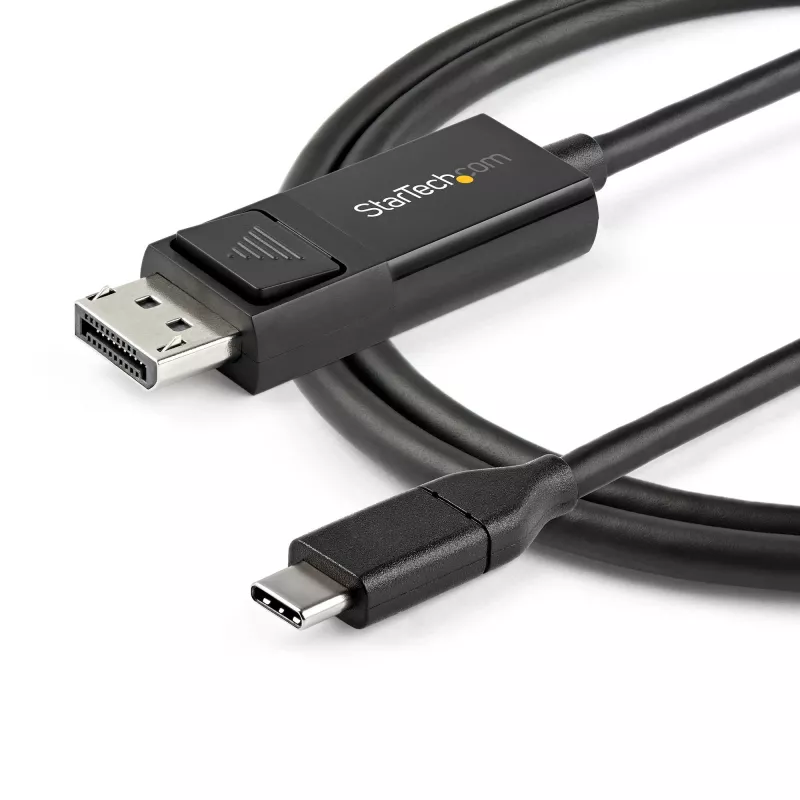 StarTech.com 6.6ft (2m) USB C na DisplayPort 1.2 kábel 4K 60Hz - Obojsmerný DP na USB-C alebo USB-C na DP reverzibilný video adaptér kábel - HBR2/HDR - USB Type C/Thunderbolt monitor kábel