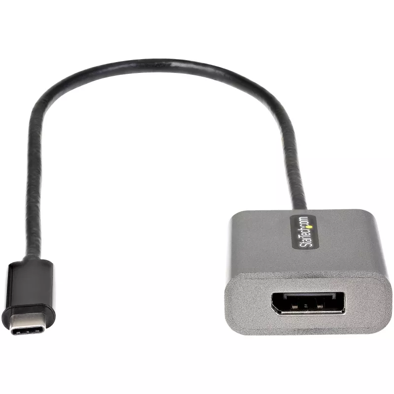 StarTech.com USB-C na DisplayPort adaptér – 8K/4K 60Hz USB-C na DisplayPort 1.4 adaptér dongle – USB Type-C na DP monitor video konvertor – kompatibilný s Thunderbolt 3 – s 30 cm dlhým, pripojeným káblom