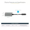 StarTech.com USB-C na DisplayPort adaptér – 8K/4K 60Hz USB-C na DisplayPort 1.4 adaptér dongle – USB Type-C na DP monitor video konvertor – kompatibilný s Thunderbolt 3 – s 30 cm dlhým, pripojeným káblom